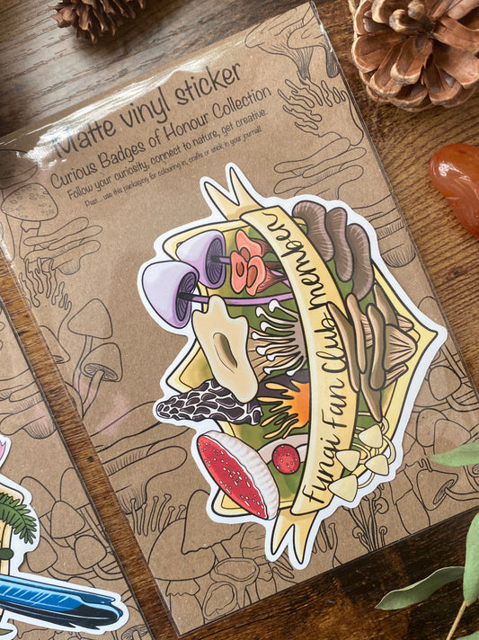 Fungi Fan Club Member vinyl sticker