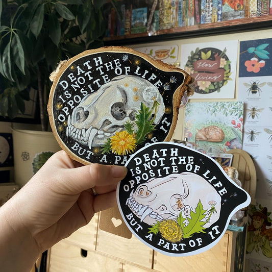 Cat Skull vinyl sticker