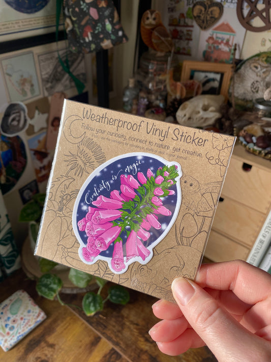Foxglove vinyl sticker