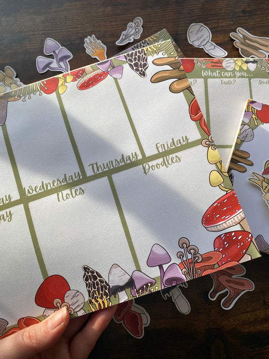 A4 Mushroom planner pad