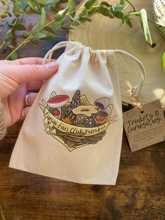 Fungi Fan Club drawstring bag