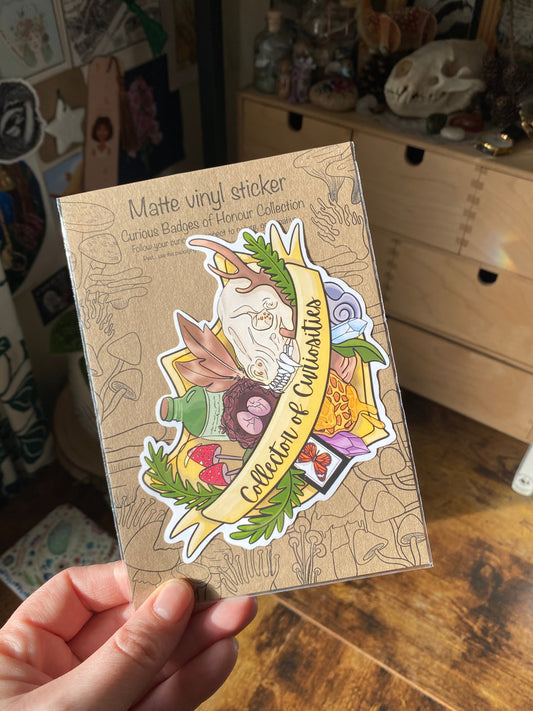 Collector of Curiosities vinyl sticker