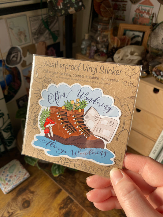 Wandering Boots Vinyl Sticker